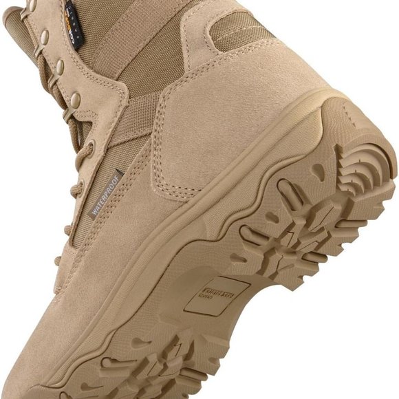 NWT FREE SOLDIER SUEDE LEATHER MILITARY TACTICAL WATERPROOF COMBAT BOOTS 8 - Picture 3 of 11